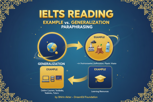 IELTS Reading Example/ Generalization Paraphrasing