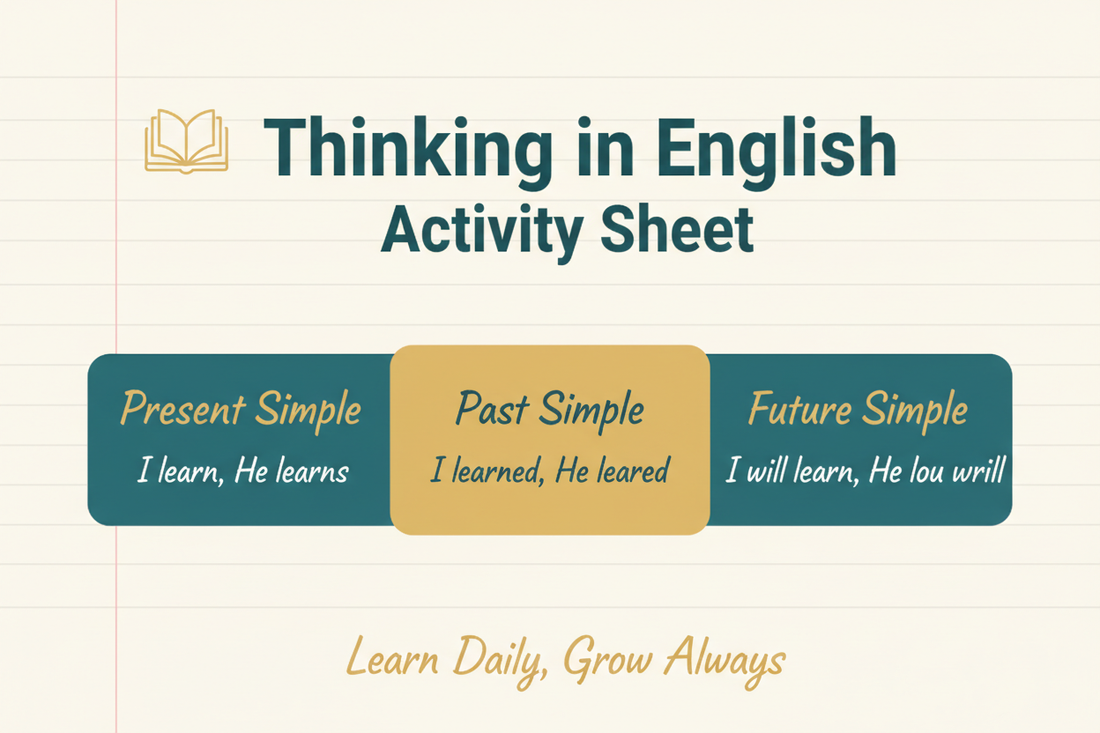 Thinking in English Activity Sheet