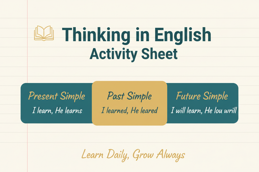 Thinking in English Activity Sheet