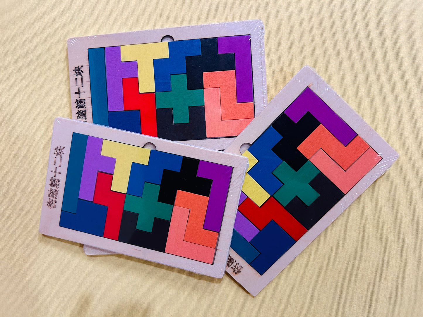 Wooden Tetris Puzzle for Kids