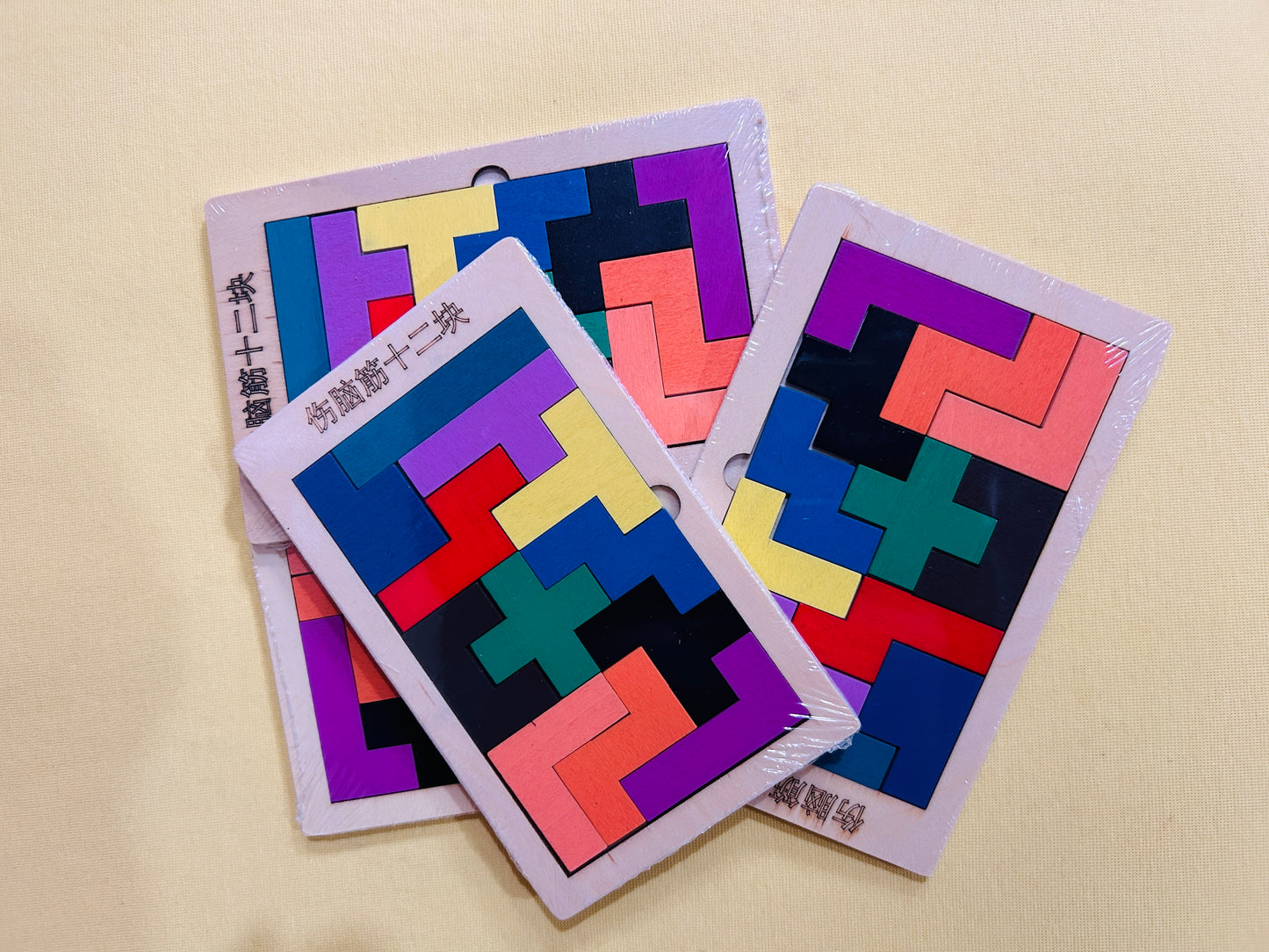 Wooden Tetris Puzzle for Kids