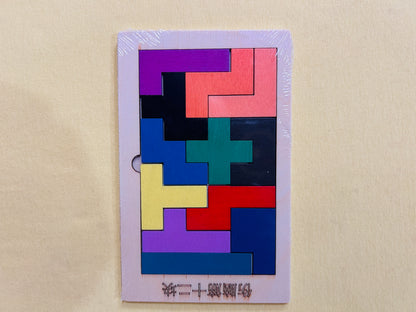 Wooden Tetris Puzzle for Kids