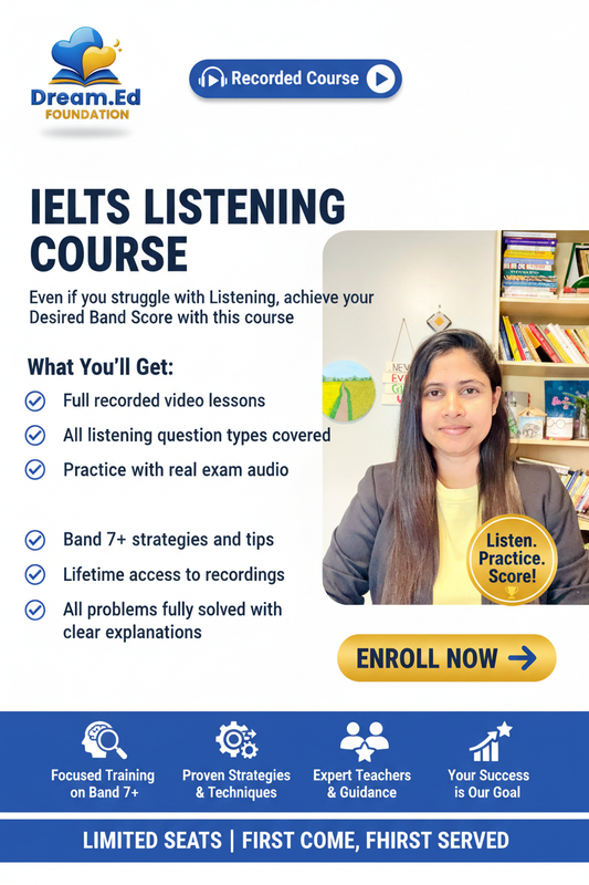IELTS Listening Recorded Course Banner